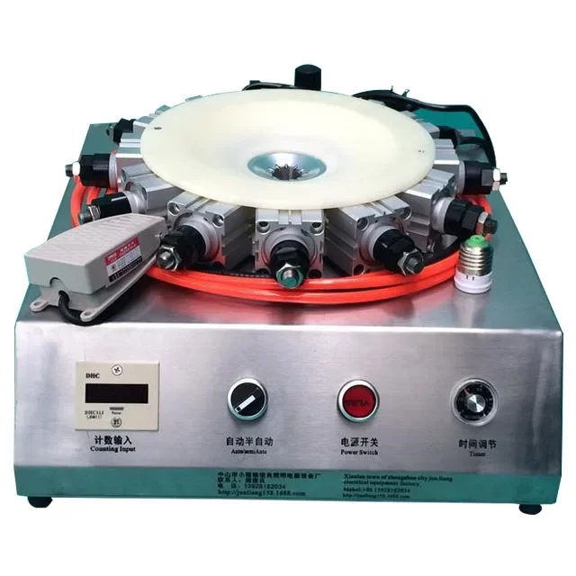 Lâmpada Cap Crimping Locking Machine, Bulb Holder e Montagens