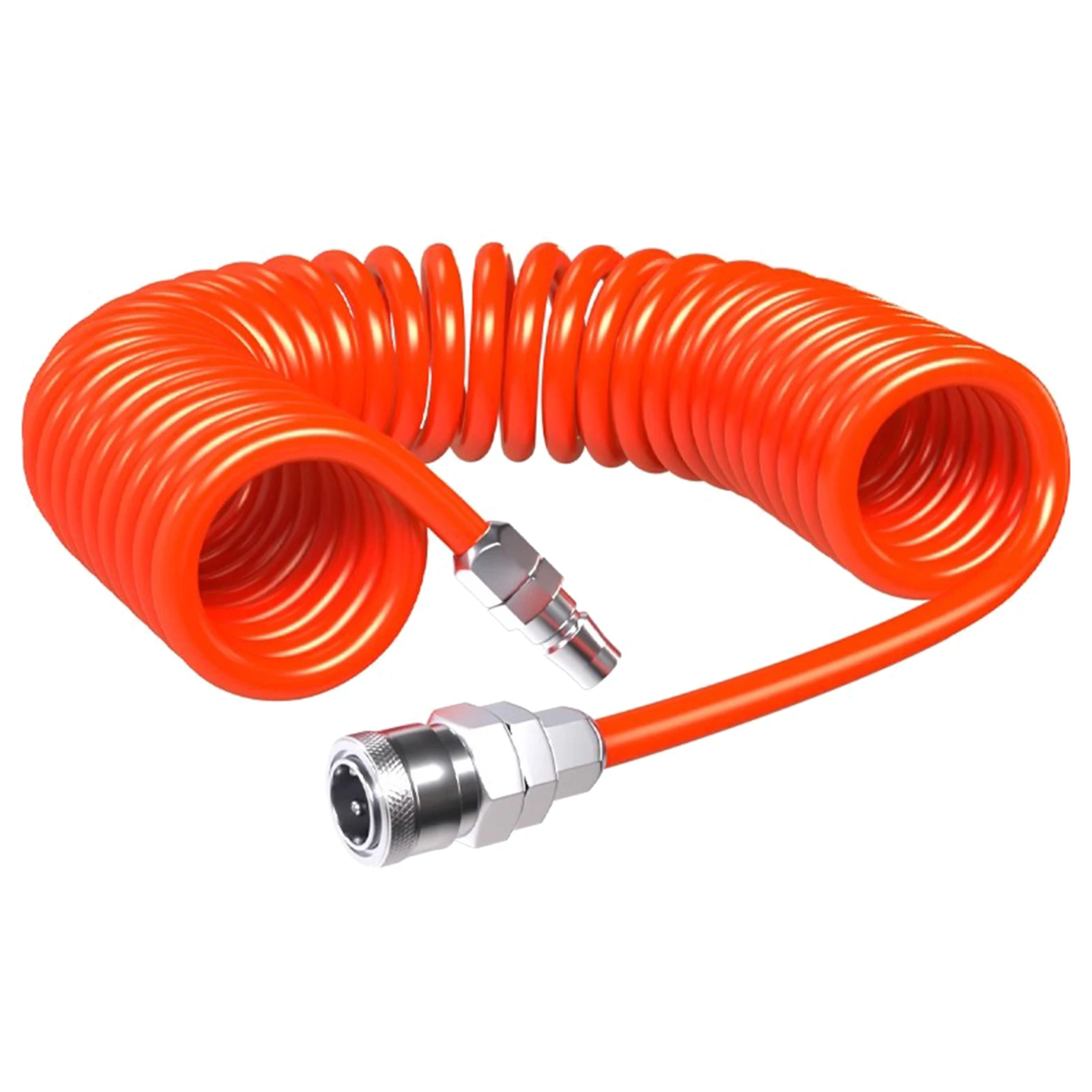 PU spring air hose spiral telescopic air compressor air pump high-pressure steam pipe quick connector pneumatic air duct
