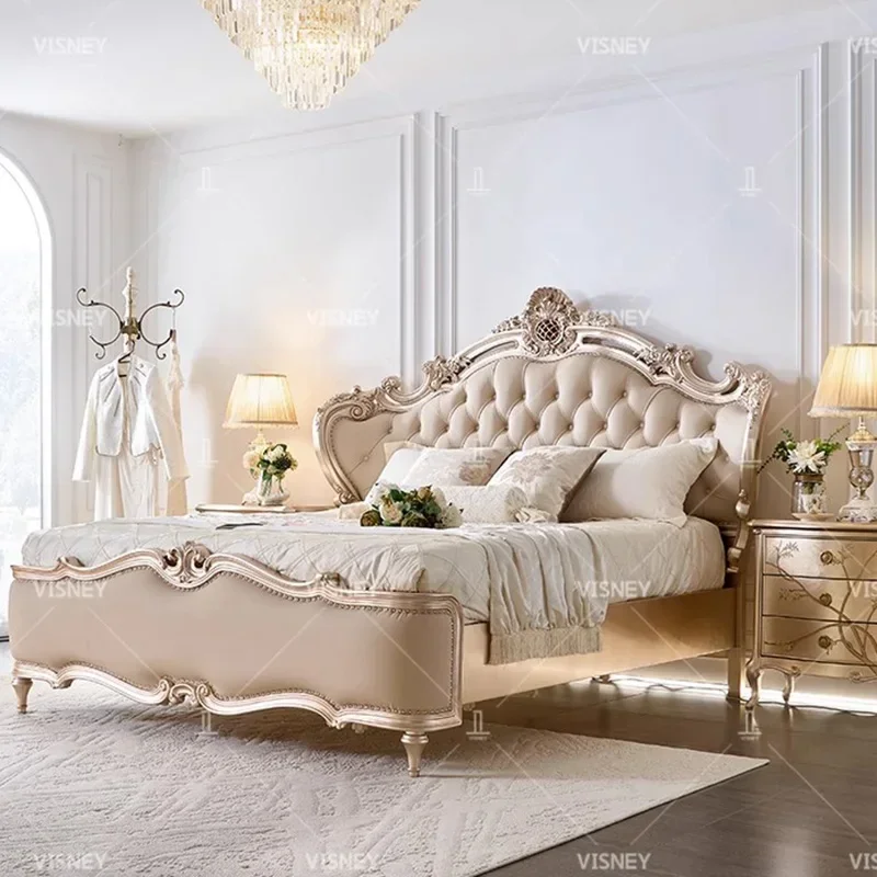 Design Luxury European Bed Human Dog Double Modern Bedroom Massage Bed Safe Princess Sleeping Letto Matrimoniale Home Furniture