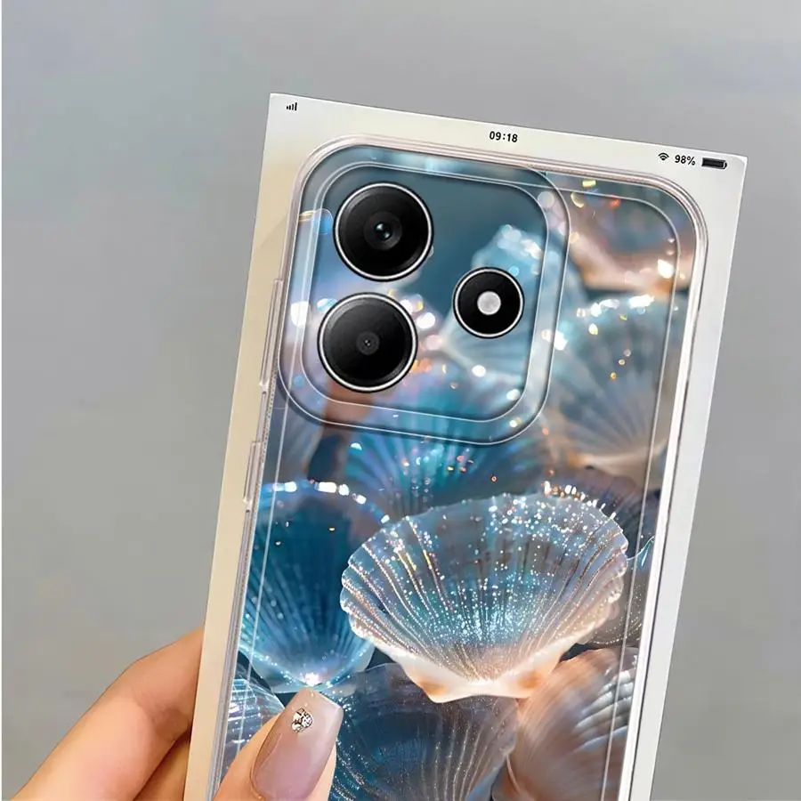 Casing Penutup Ponsel Lembut untuk Xiaomi Redmi Note 13C 9 9S 10S 14 Pro Plus 13 11S 11 A4 12S 12 14C Cangkang Bawah Air Warna-warni