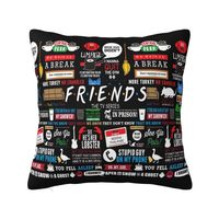 Custom Friends Tv Show Collage Cushion Cover Soft Cute Pillow