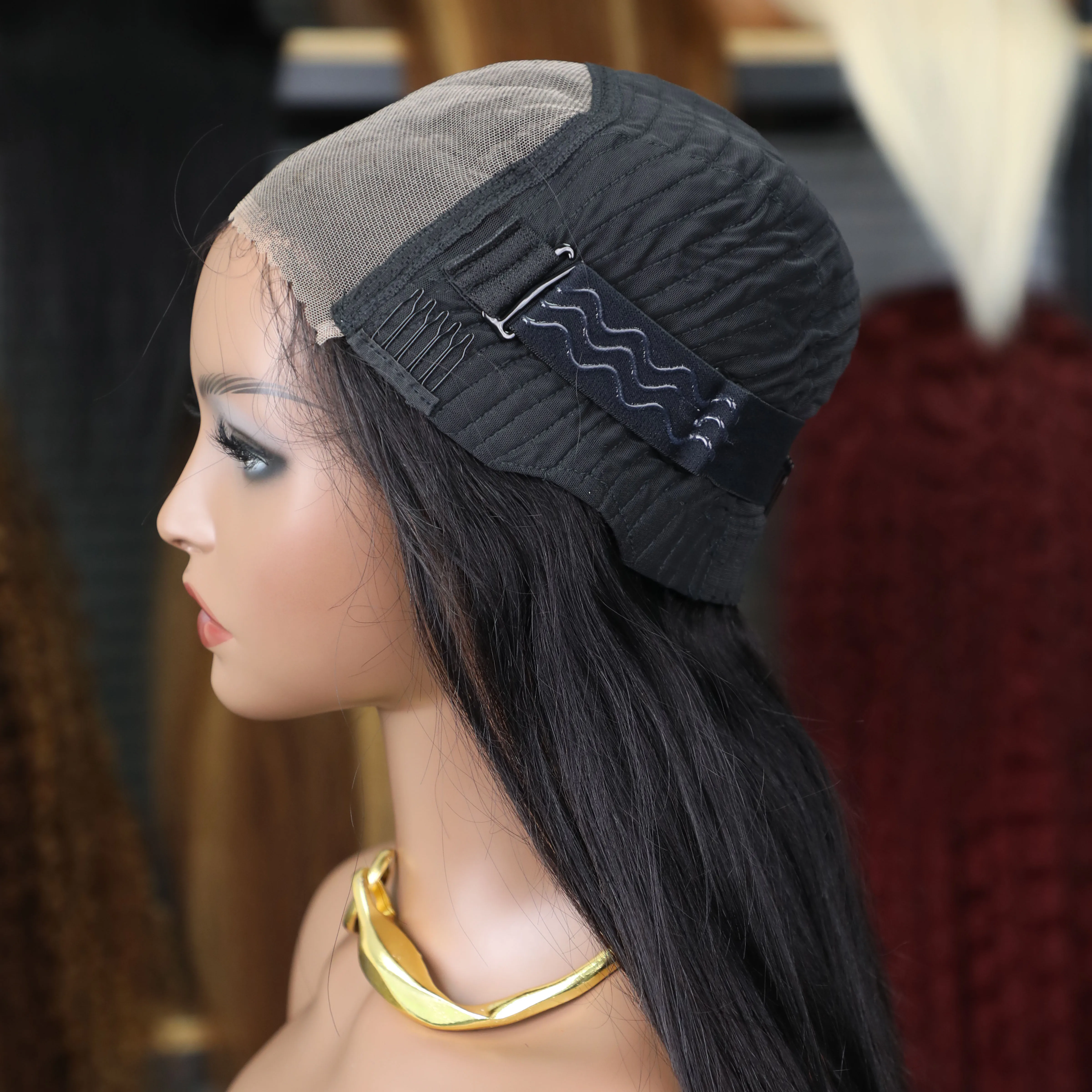 Wear And Go 5x5 Straight Glueless Wig Bone Straight Brazilian Human Hair Ready To Wear Pre Cut Lace Front Closure Wigs for Women