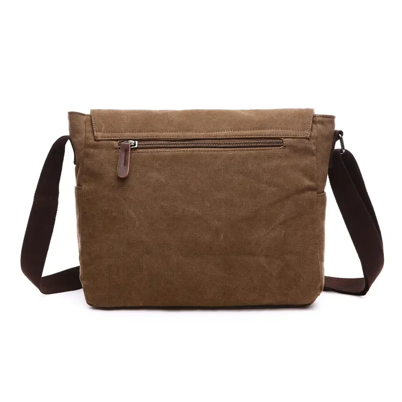 Imagem -05 - Laptop Canvas School Bolsa Messenger Bookbag Bolsa de Ombro Casual Crossbody Homens