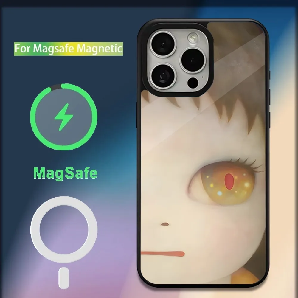 Cute Nara Yoshitomo Art Phone Case For iPhone 16,15,14,13,12,11,Plus,Pro,Max,Mini Magsafe Magnetic Wireless Charging