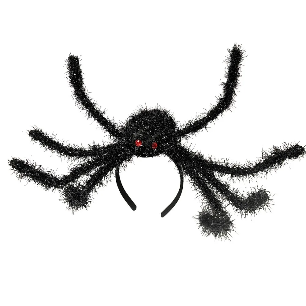 Halloween Festive Headdress Hairband Black Spider Headband Extra Large Black Spider Headdress Hair Accessories
