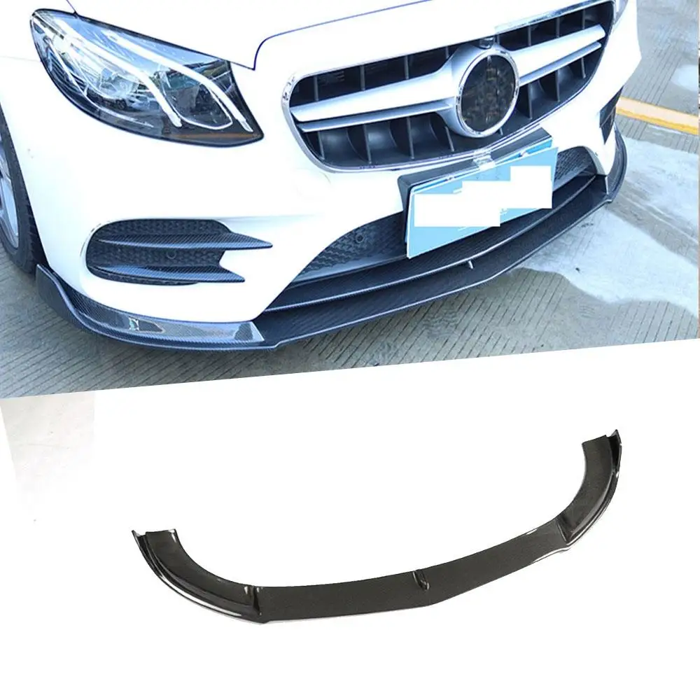 

Для E-класса, передний бампер из углеродного волокна, спойлер для Mercedes Benz W213 Sport E200 E300 2017 2018 2019, подбородок, FRP