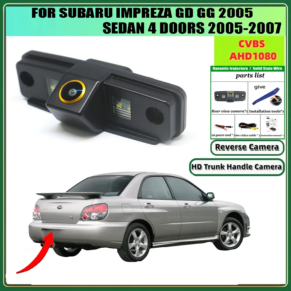 HD Fisheye Night Vision Reverse Camera For Subaru Impreza GD GG Sedan 2005-2007 CCD Waterproof Rear View BackUp Parking Camera