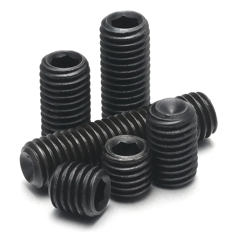 UNC Hex Socket Set Screw 2#-56 4#-40 6#-32 8#-32 10#-32 1I2-13 12.9 Grade Black Alloy Steel Grub Screws Headless Hexagon Socket