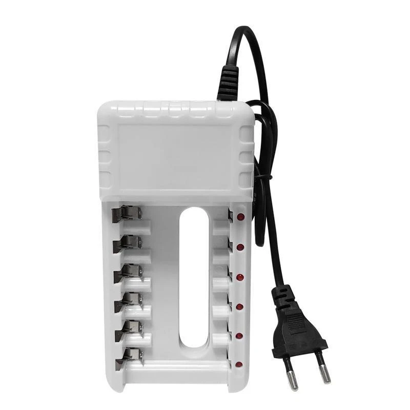 6 Slots Universal Smart Battery Charger Batteries Charger AA / AAA Ni-MH / Ni-Cd Batteries Rechargeable Battery EU/US Plug