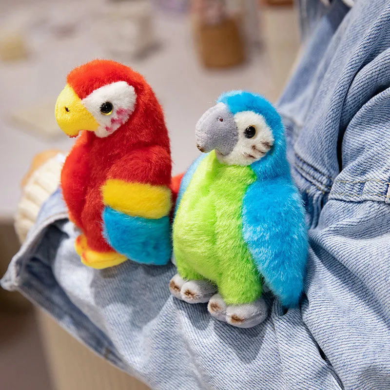 Simulation Magnet Parrot Stuffed Plush Dolls Curtain Storage Creative Home Decor Super Soft  Girls Boys Baby Gifts