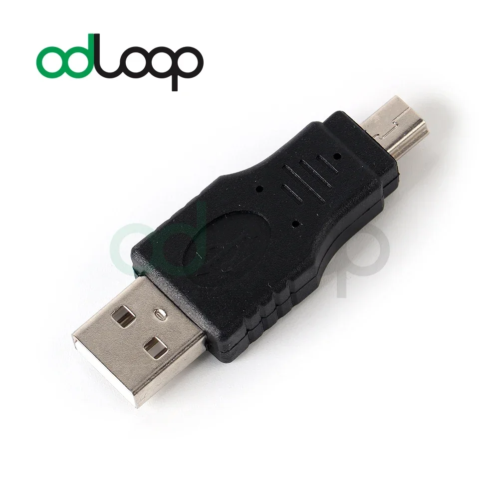 ODLOOP USB 2.0 Male to Male Connector Female to Mini USB 5P Male Adapter Plug Converter Female to Female For Phone Connector