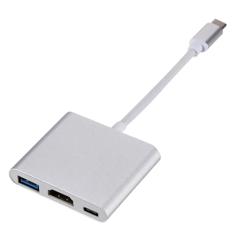 4K 1080P Type C To HDMI-compatible/ Usb 3.0/ Type C 3 in 1 Cable Converter Thunderbolt 3 Switch to HDMI-compatible Adapter Cable