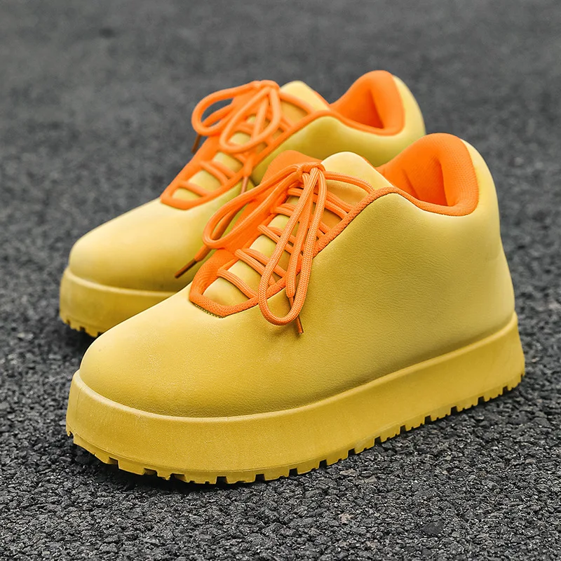 Fashion Platform Bread Shoes for Men Trend Men's Sneakers and Casual Shoes Soft Sole Comfort Running Man's Shoes Tenis Masculino