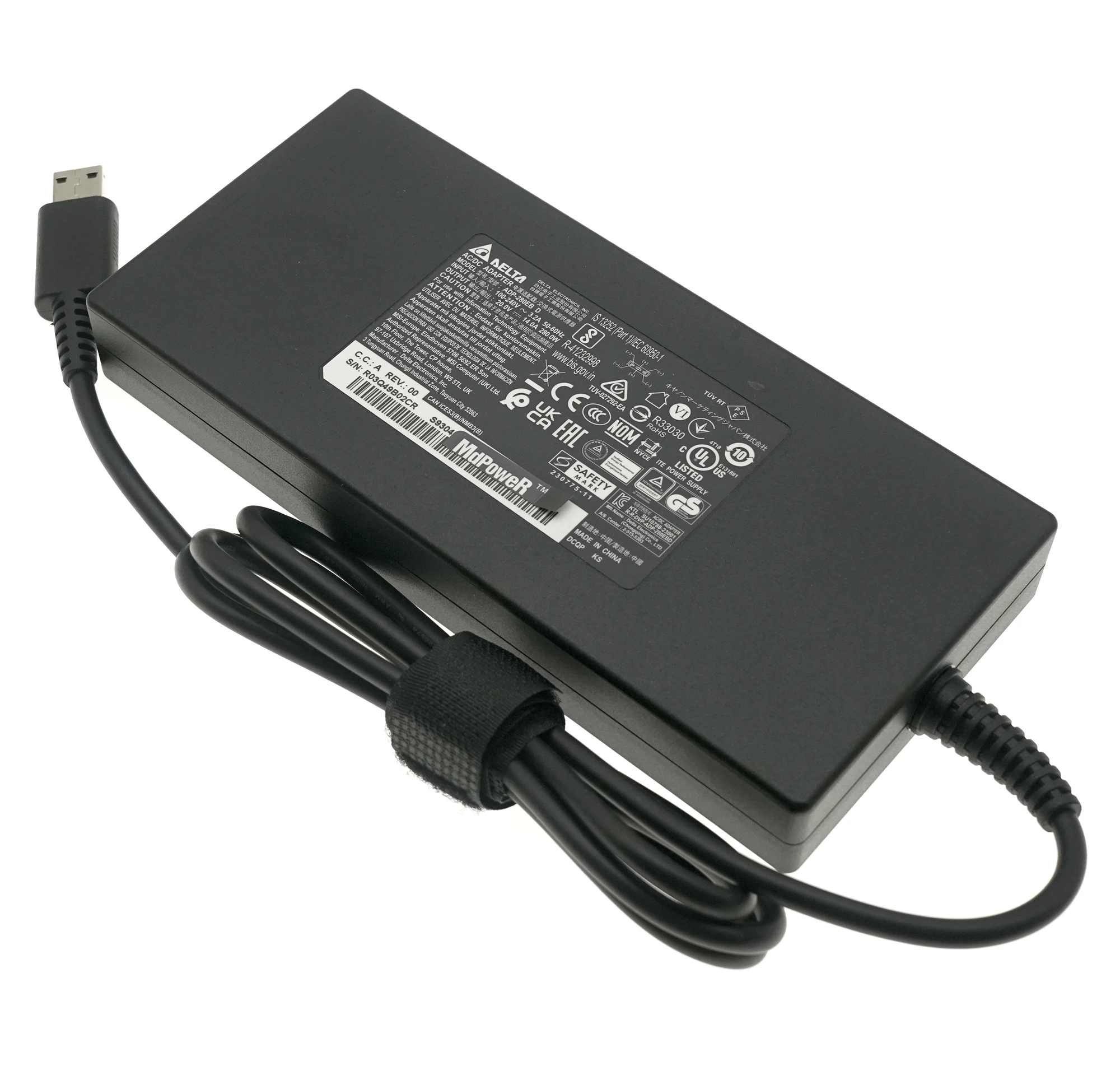 Original DELTA ADP-280EB D 20V 14A 280W AC Adapter Charger For MSI 20.0V 14.0A 280.0W Laptop Power Supply USB Tip Slim version