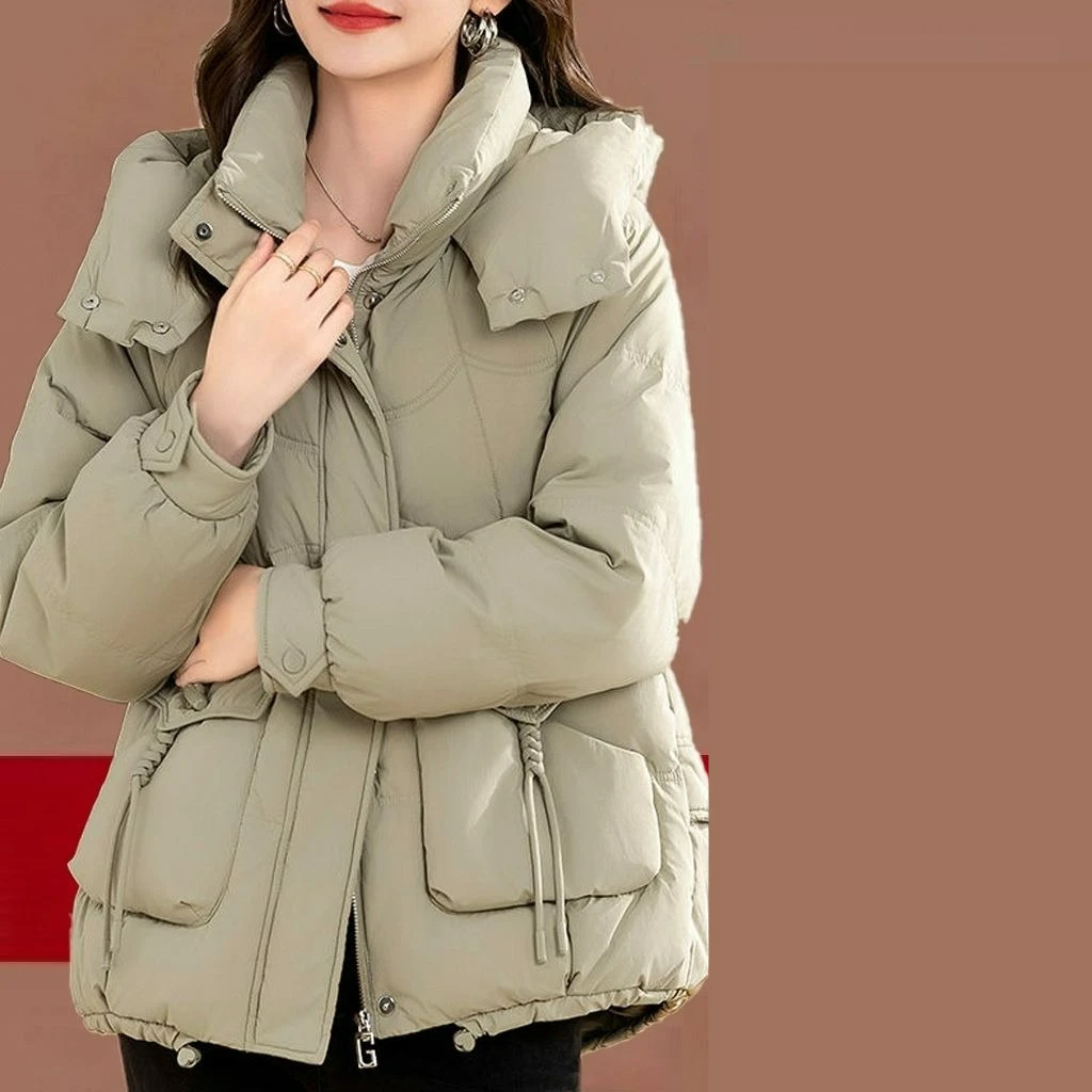 

Women Hood Coat 2025 New Autumn Winter Parkas Female Thick Cotton Coat Femme Casual Short Warm Thick Outerwear Ladies Top C246