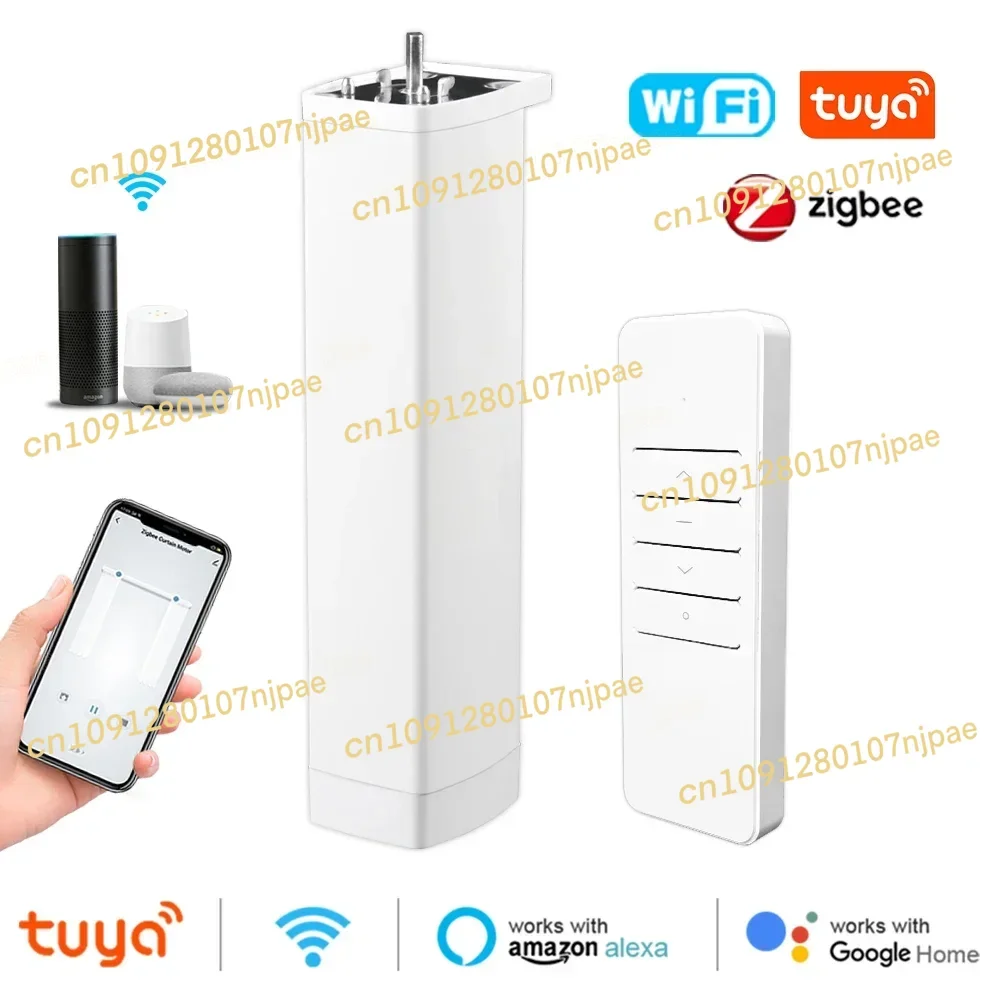 

Умная жизнь Tuya Wi-Fi/Zigbee электрические умные автоматические домашние шторы мотор затвора поддержка голосового управления Alexa Google Assistant