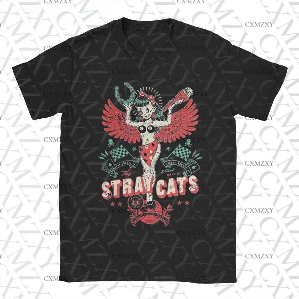 

2025 new Men Women's Rock Rockabilly American Band Vintage s Stray Cats 100% Cotton Clothes Fashion Tee Shirt Gift Idea T-Shirt