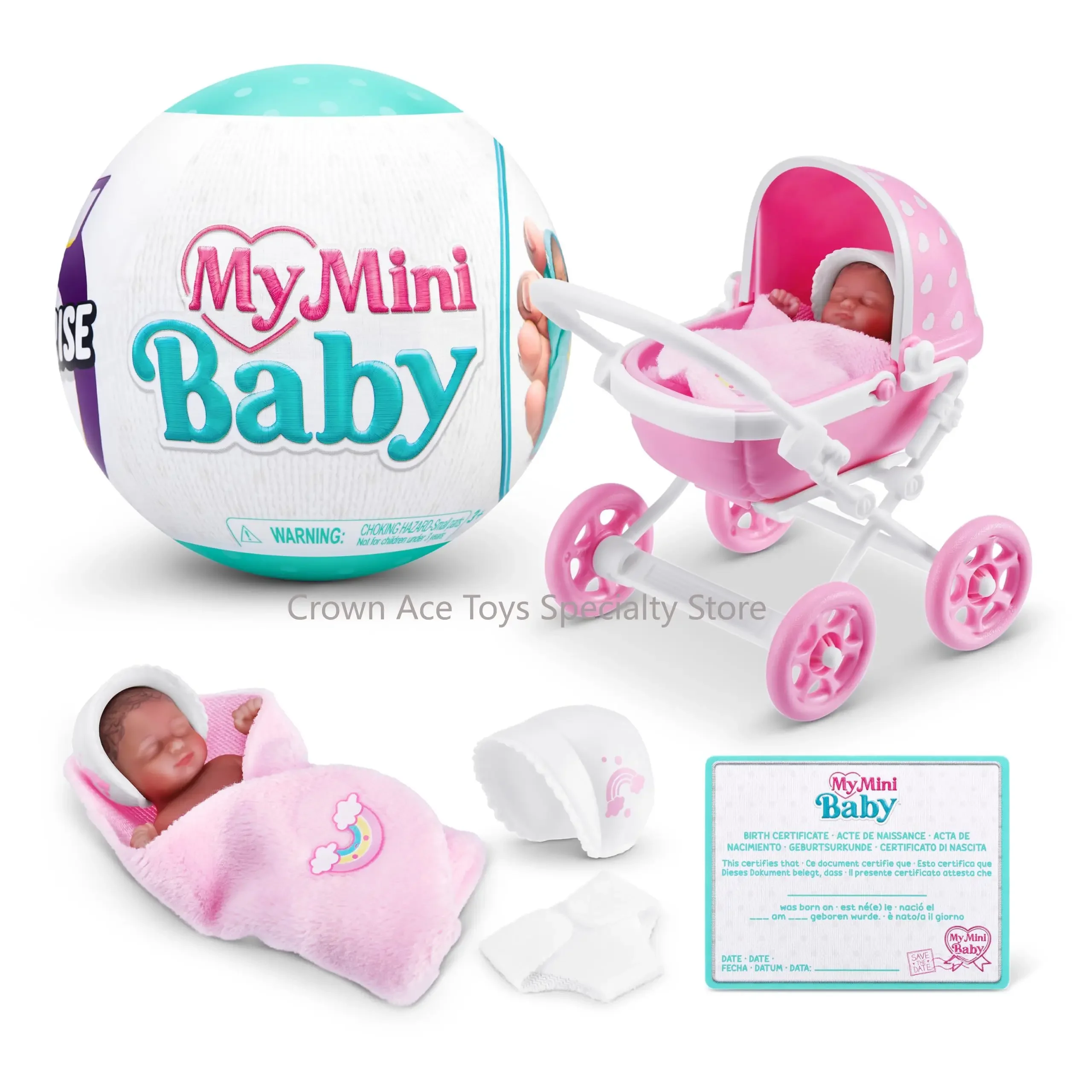 ZURU 5 Surprise My Mini Baby Series 1 Collectible Mystery Capsule Toy for Girls Realistic Miniature Baby Playset and Accessories