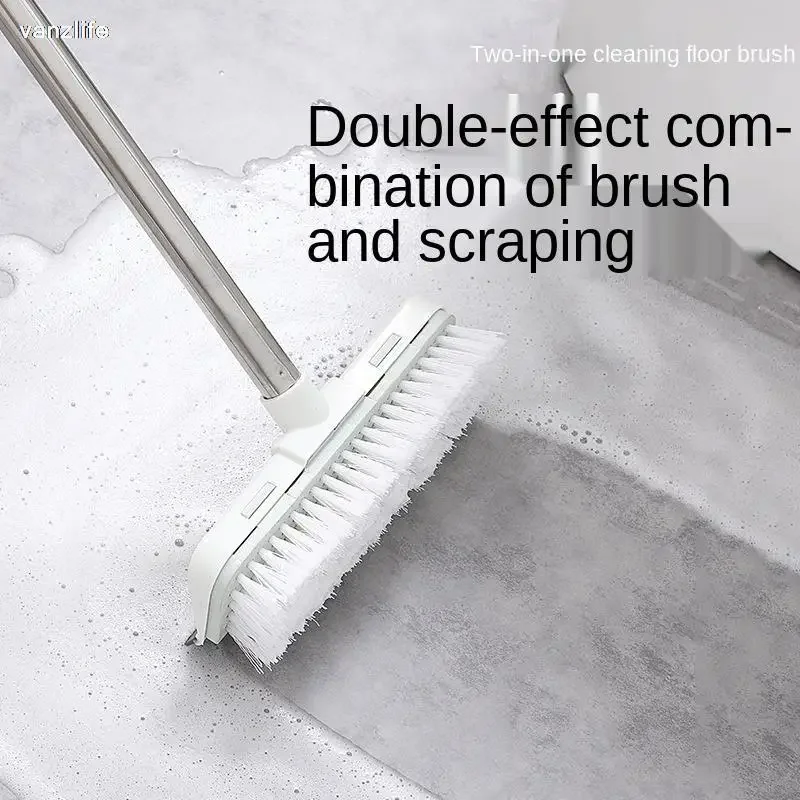 vanzlife toilet brush floor cleaning wiper ceramic tile bathroom long handle floor tile cleaning bristles