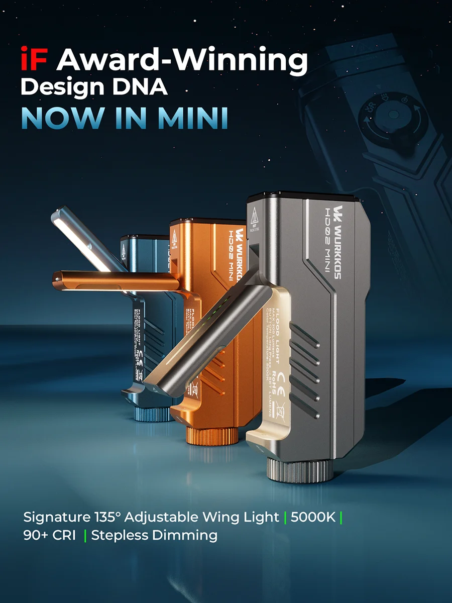 Wurkkos HD02 MINI 1300LM – kieszonkowa latarka EDC z wysoką wartością CRI, czerwonym światłem i wymiennym akumulatorem. — 2