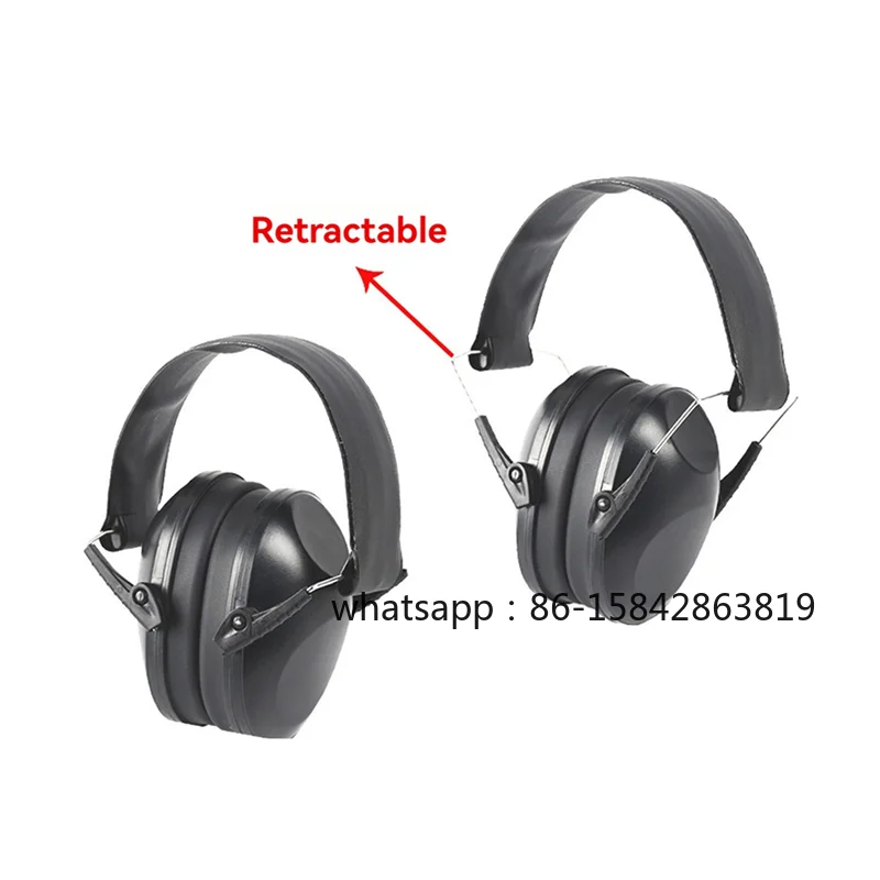 A52T 4X Noise-Canceling Earmuffs For Kids & Adults - Wireless, Adjustable Earmuffs For Workplace Hearing Protection Black