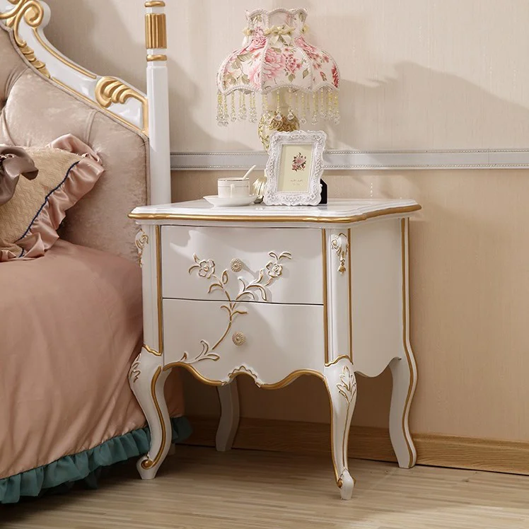 #Light Luxury Nordic Type Modern Small Cabinet of the Bed With Two Drawers Bedroom Furniture Nightstand