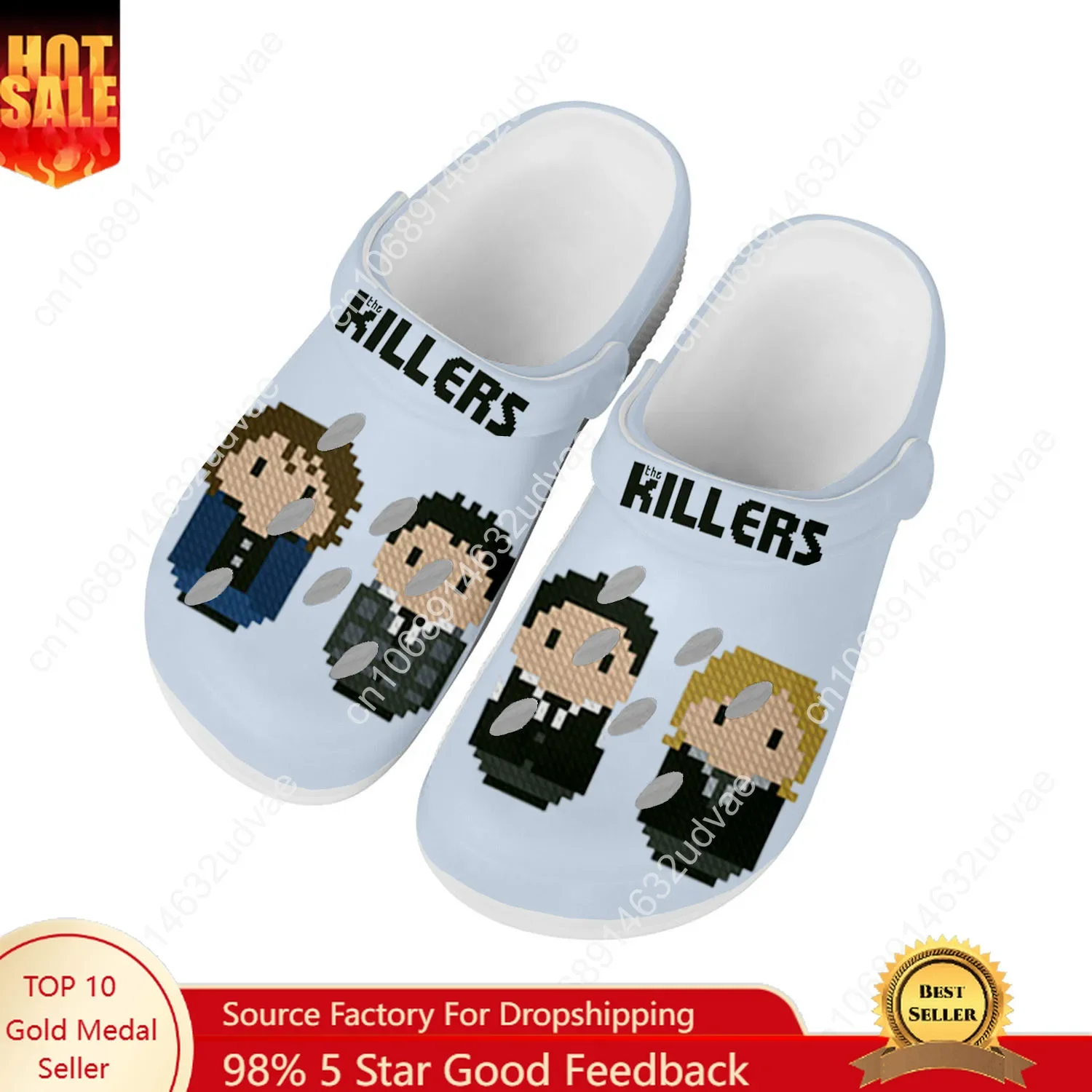 The Killers Band Water Shoes Men Women High Quality Fashion Home Garden Clogs Customizd Sandals Beach Breathable Hole Slipper