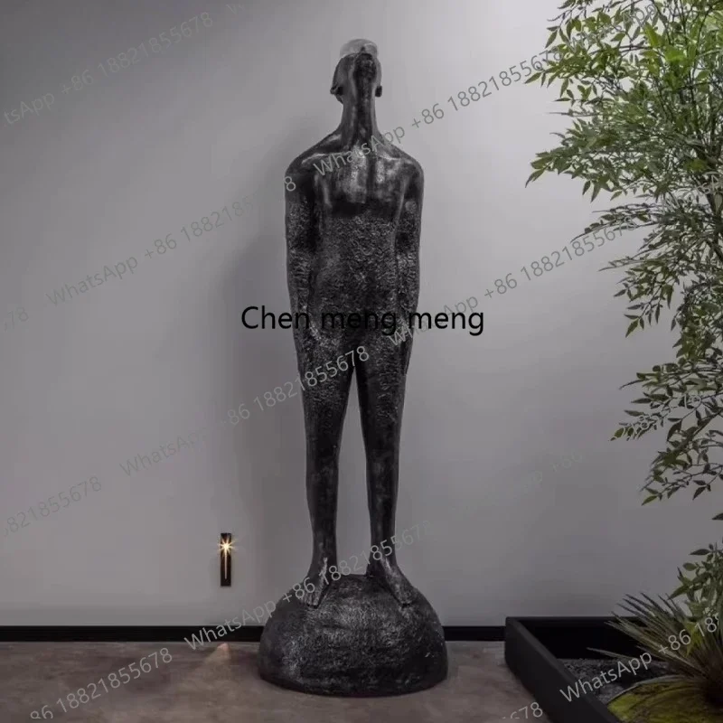F150 Abstract humanoid sculpture model room Large floor-to-ceiling ornaments Entrance lobby decorative artworks