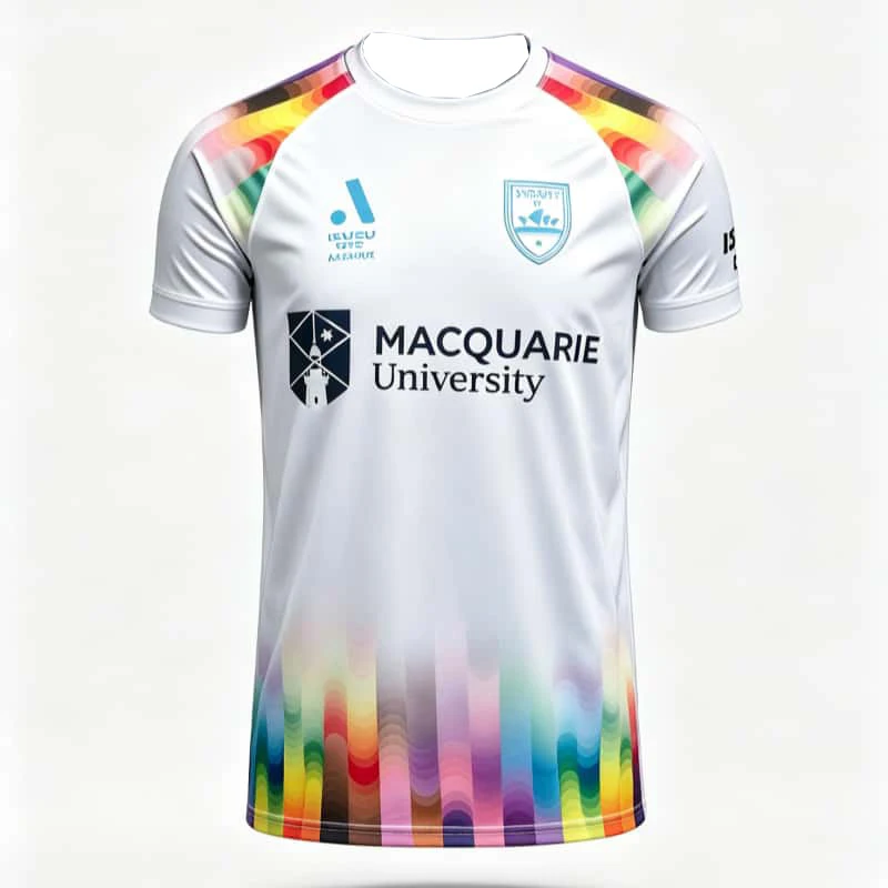 Men's Youth Soccer Shirt Sydney Style Short Sleeve Sports Uniform for Training & Matches Sportswear for Australian Fans