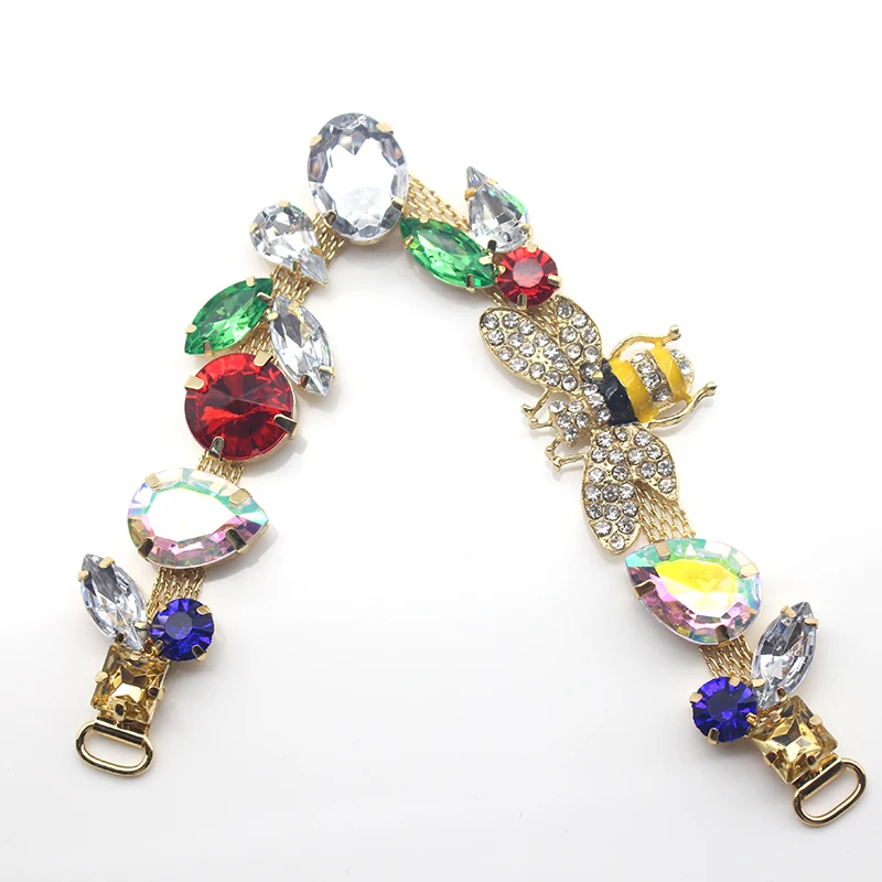 1PCS80 * 100 Fashion New Color Jewelry Accessories Metal Super Flash Large Diamond Women\'s Herringbone Slipper Chain Wholesale