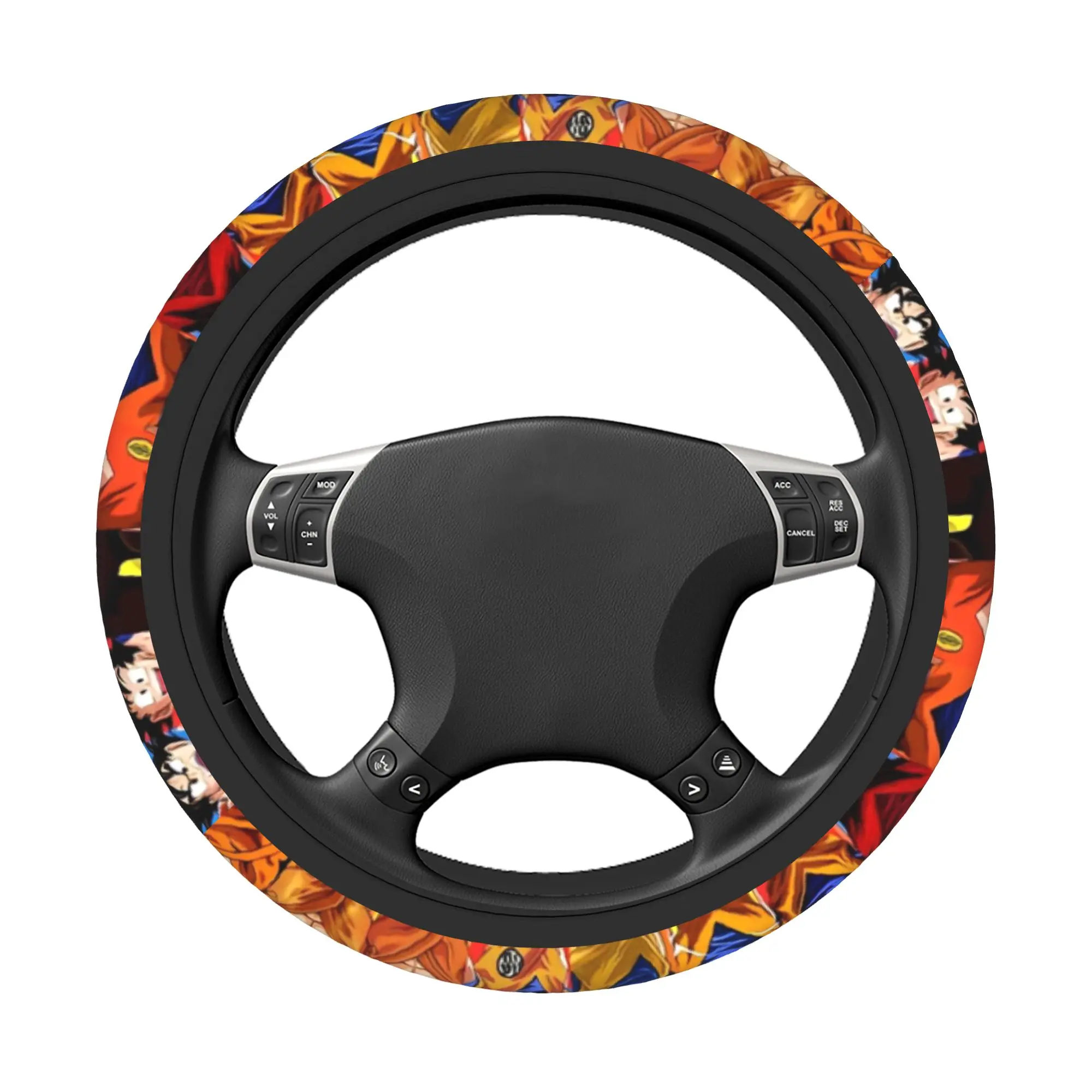 Dragon Ball Z Car Steering Wheel Cover 38cm Elastic DBZ Auto Steering Wheel Protector Elastische Auto Decoration Car Accessories - view 3