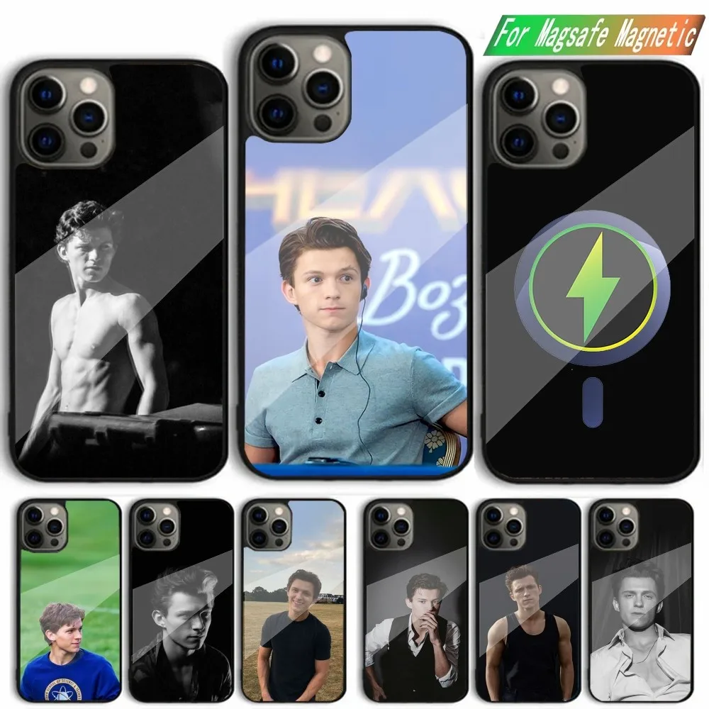 T-Tom H-Holland Actor Phone Case For iPhone 15,14,13,12,11,Plus,Pro,Max Mini Magsafe Magnetic Wireless Charging