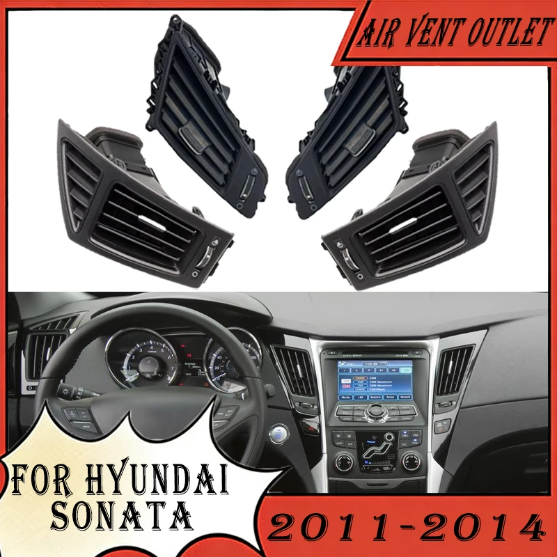 

Вентиляционная решетка кондиционера для Hyundai Sonata 2011-2014, боковой воздуховод, решетка вентилятора на приборную панель, автомобильные аксессуары