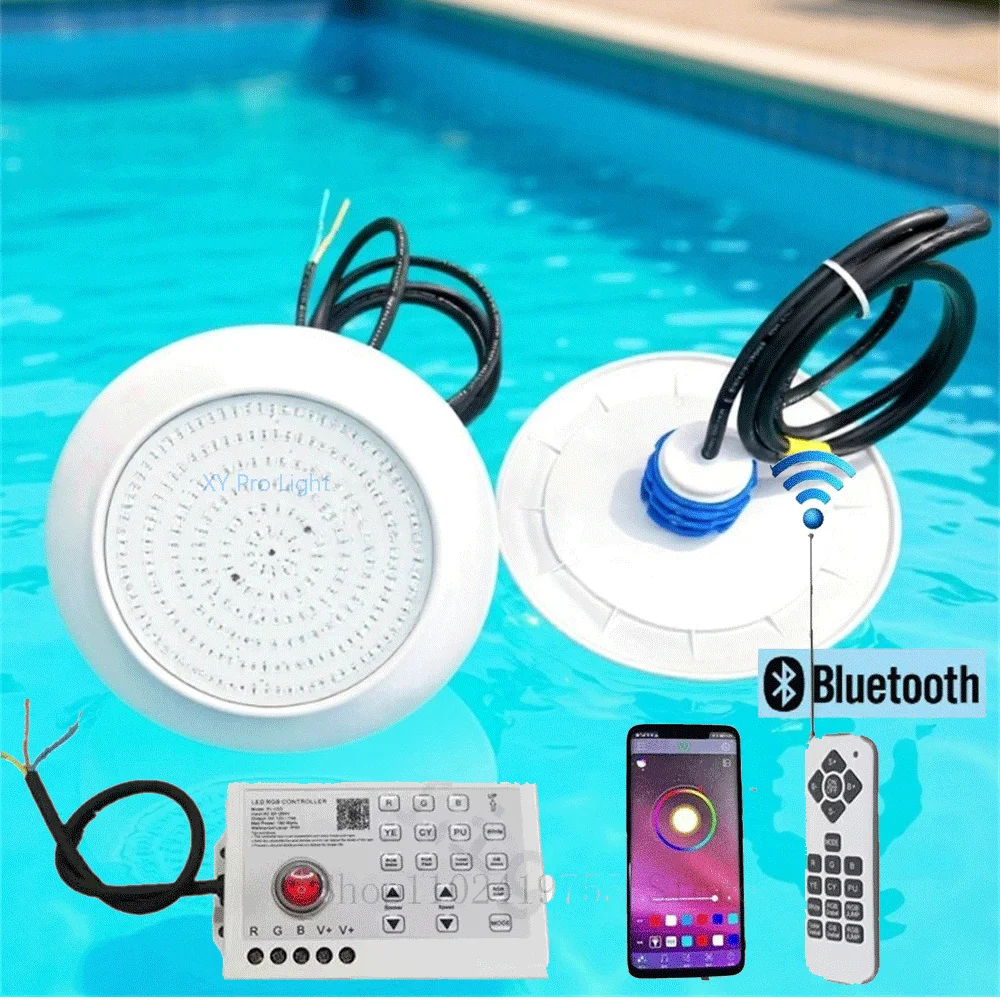 RGB LED Pool Light 18W 12V IP68 Bluetooth APP Control Outdoor Underwater Lights 25W Fountain Landscape Lamp Piscina Luz Spotligh