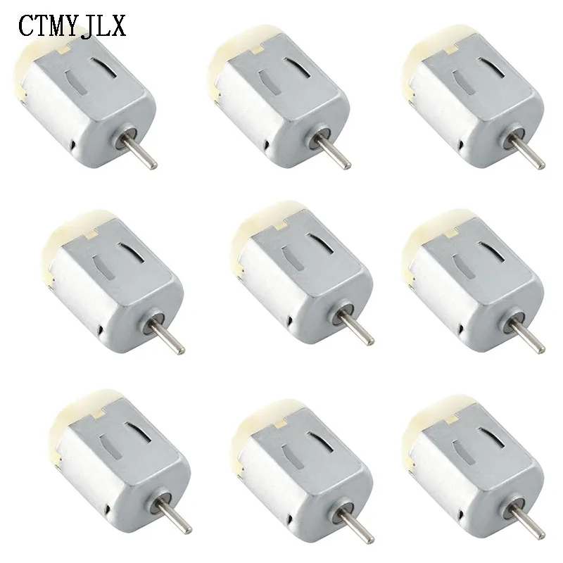 10 pçs 130 micro motor dc 3v 0.2a 12000rpm r130 mini micro motor dc para brinquedos diy hobbies carro inteligente motores elétricos diy eletrônico