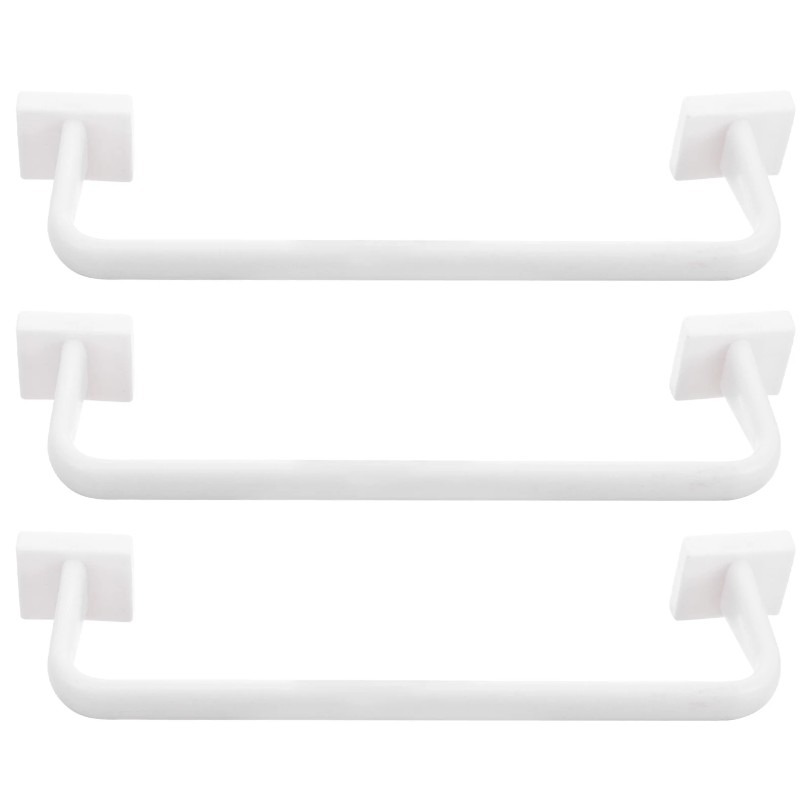 

3 Pcs Suction Cup Rack Hygienic Towel Holder Plastic Durable Single Bar Bathroom Saving Towel Bar