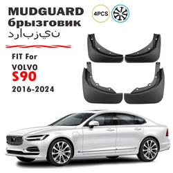 4x For VOLVO S90 Mudguard Fender Mud Flap Guards Splash Mudflaps Car Accessories Front Rear 4pcs 2016 2017 2018 2019 2020-2024