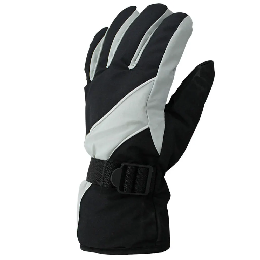 

Мужские зимние спортивные зимние перчатки, светло-серые водонепроницаемые ветрозащитные теплые лыжные перчатки с регулируемой пряжкой, одежда для активного отдыха