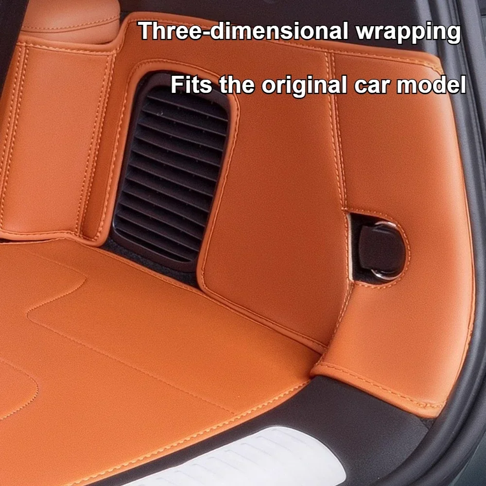 Car Trunk Mat Leather Rear Row Seat Back Anti Kick Pad Cargo Liner For GWM Wey 07 Blue Mountain 2025 2026 Refreshed Version