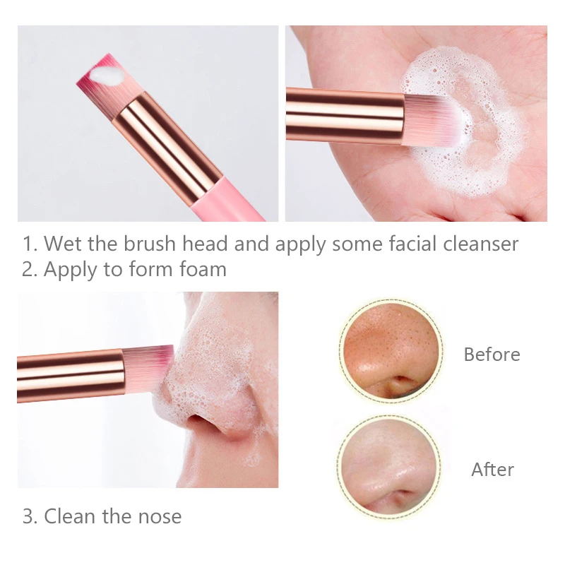 1Pcs Eyelash Cleaning Brush Lash Shampoo Brush Eyelash Extensions Washing Skin Care Peel Off Nose Blackhead Remover Makeup Tools