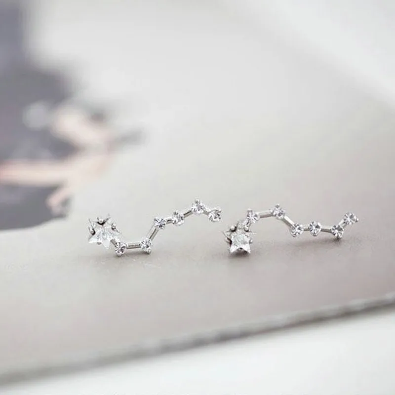 Star With Jewelry Earrings Korea Big Dipper Earrings Fashion Star Earrings