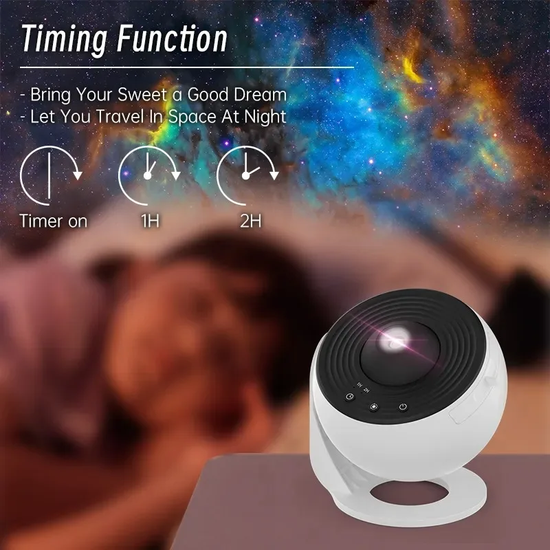 LED-Nachtlicht Galaxy Projektor Sternenhimmel Projektor 360° °   Drehen Sie Planetarium-Nachtlampe für Zimmer, dekorative Kinder, Kinder, Geschenk