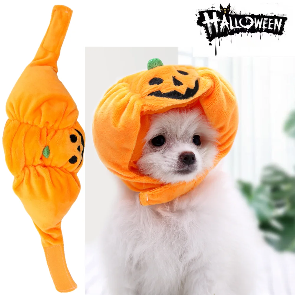 Halloween Pumpkin Dog Cat Hat Funny Pet Cap For Small Dogs Cats Clothes Fancy Dress Cosplay Costume Headdress Pet Accessories