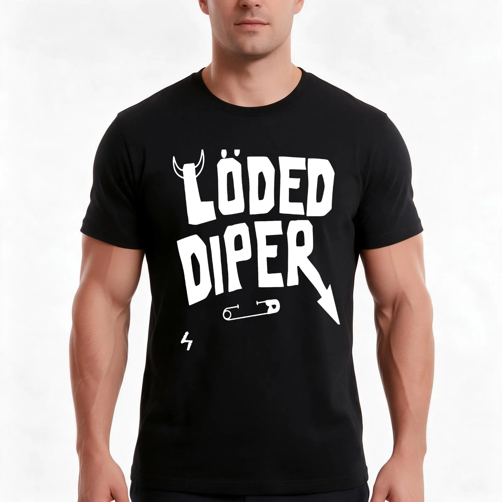 Loded Diper For Anyone T-Shirt Summer Casual Cotton Tee Oversized Streetwear Tops Vintage Graphic Print Unisex Men Women