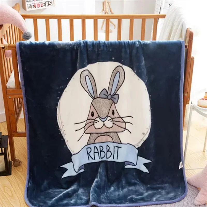 110x140cm-soft-children's-plush-nap-blanket-cute-rabbit-printed-pattern-baby-blanket-kindergarten-baby-sleeping-cover-blanket