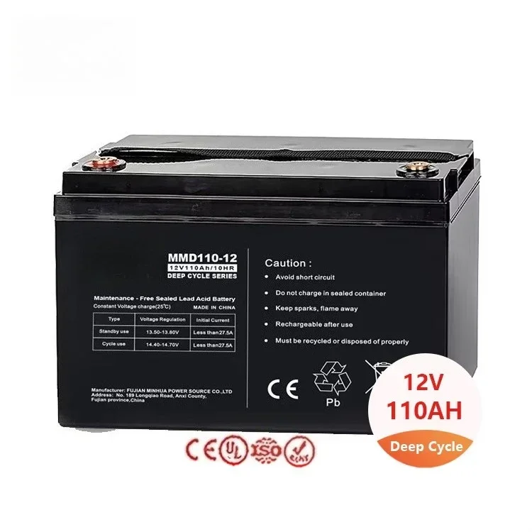 

Mhb MMD110-12 Solar Storage 12v 110ah Leisure Battery Lead Acid Deep Cycle Batteries for Ups System