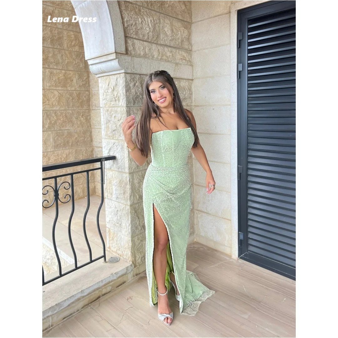 

Lena Элегантные вечерние платья по индивидуальному заказу для свадьбы Женское блестящее элегантное длинное платье с жемчугом Платье русалки для выпускного вечера Роскошные бальные платья