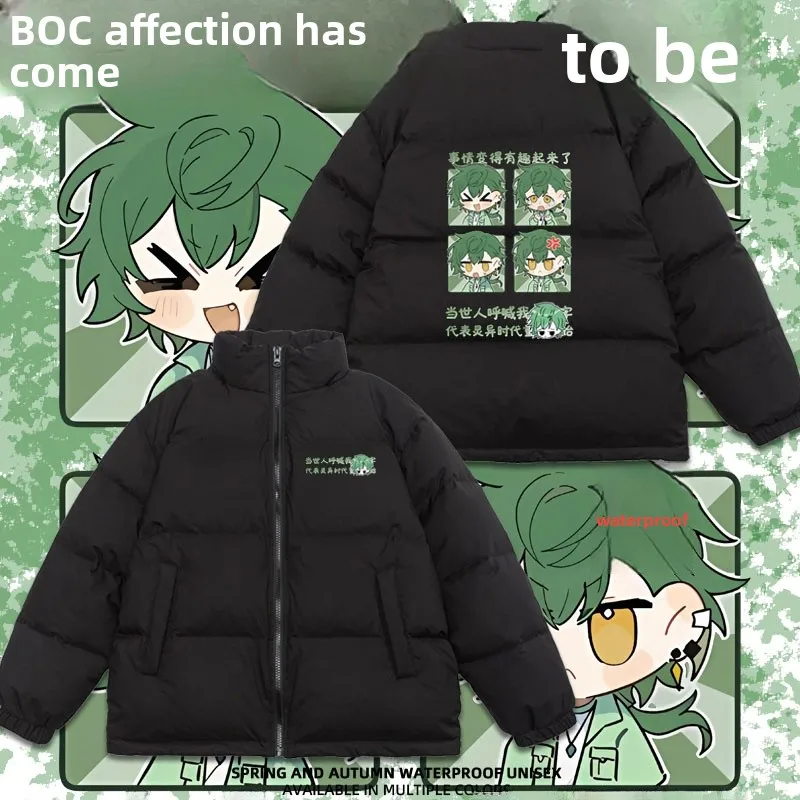 

Молодежная осенне-зимняя мужская пуховая куртка с мультяшным аниме-принтом «Антигерой Муран», водонепроницаемая, маслостойкая, на молнии