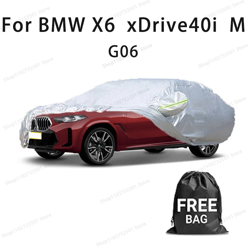 

For BMW X6 xDrive40i M G06 Car Cover with Reflective Strip Dustproof UV Scratch-Resistant Sunscreen Protective cover