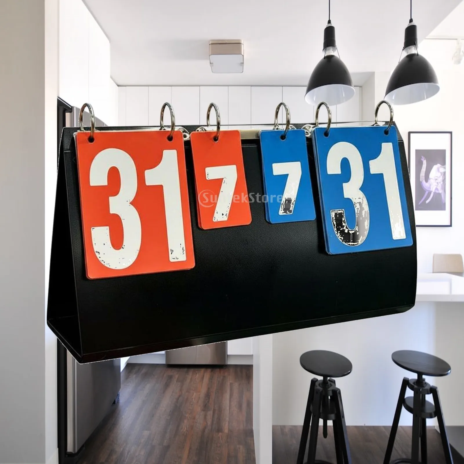 Portable Waterproof Scoreboard Visible Manual Flip Score Board Multi-game for Basketball Coach and Referee Performance
